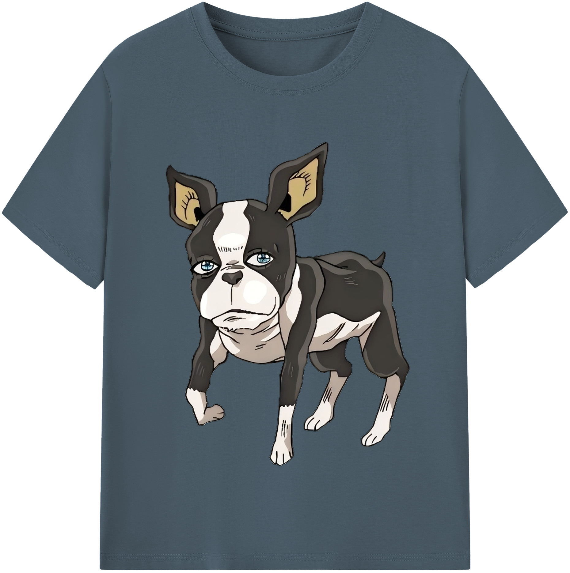 （画像用） ジョジョの奇妙な冒険 イギー JoJo's Bizarre Adventure Iggy 綿100％半袖Tシャツ（フロントプリント）